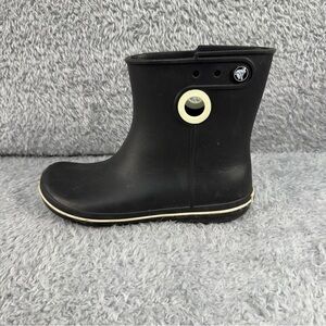 Crocs Jaunt Shorty Rain Boot Black Womens Size 8 *READ DESCRIPTION*